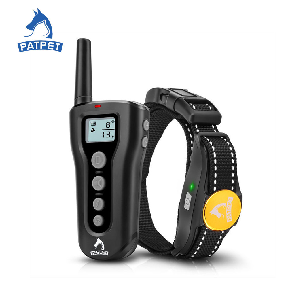 Patpet Best Sell Electronic Dog Training Collar For Pet Dog Anti Bark Shock Collar For Human Bark Collar USB Rechargeable