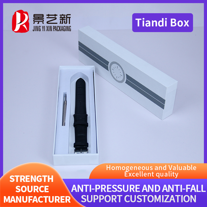 Custom Watch Band Packaging Box Lid and base Paper box bracelet  Rigid box  for Watch Strap