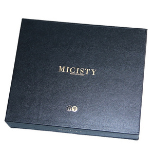 Custom Luxury Black Magnetic Foldable Paper Gift Boxes with Gold Foil Accents for Wedding gift box and Clothing