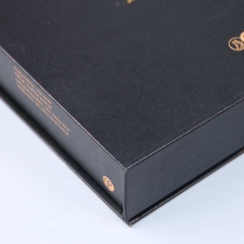 Custom Luxury Black Magnetic Foldable Paper Gift Boxes with Gold Foil Accents for Wedding gift box and Clothing