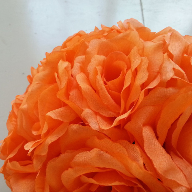 Customized Flower Ball Artificial Silk Rose Ball Kissing Ball Flower For Centerpieces Store's Openning Wedding