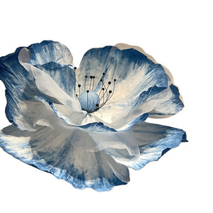 Giant Artificial Flowers Blue White Halo Dyeing Handicraft 3d Paper Huge Large Flower Giant Flower Decoration For Wedding