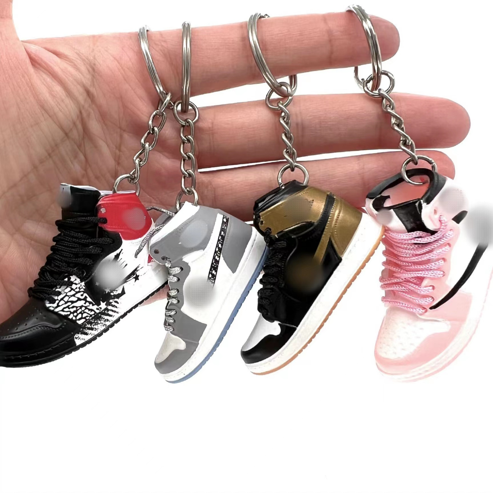 3D mini sneaker shoes AJ shoe mold keychain high-quality soft PVC basketball shoes keychain dunk accessories creative with box