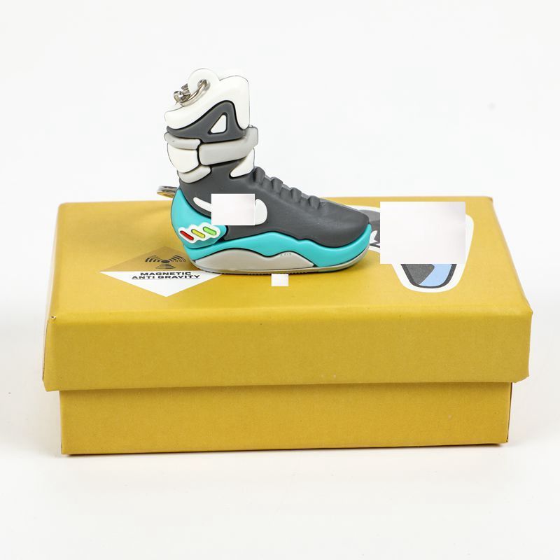 3D Sneaker Shoes Wholesale AJ mold PVC Air Mag key chain with box mold creative mini basketball shoe accessory pendant