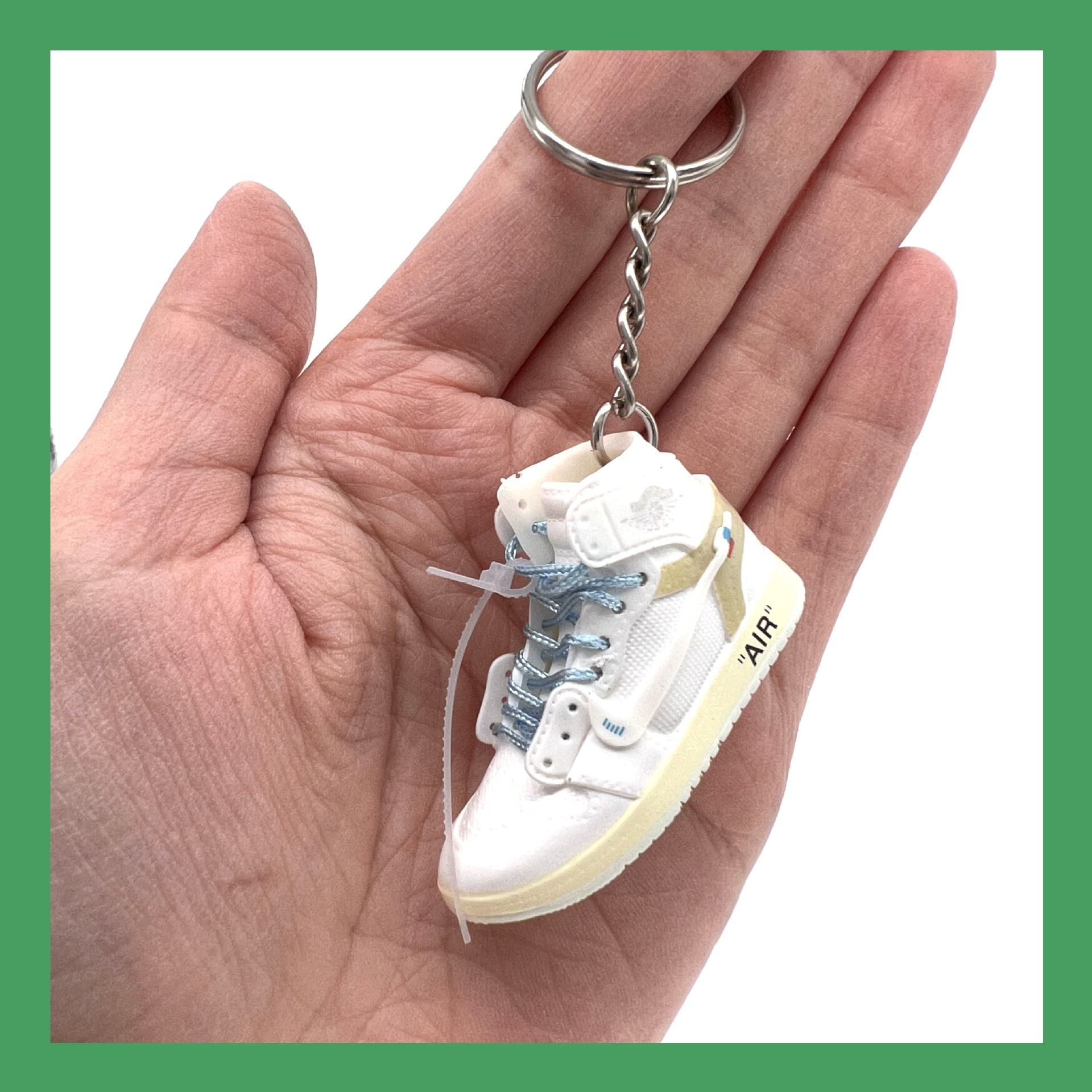 PVC soft adhesive creative 3D mini co branded basketball shoes keychain shoe mold keychain pendant creative gift