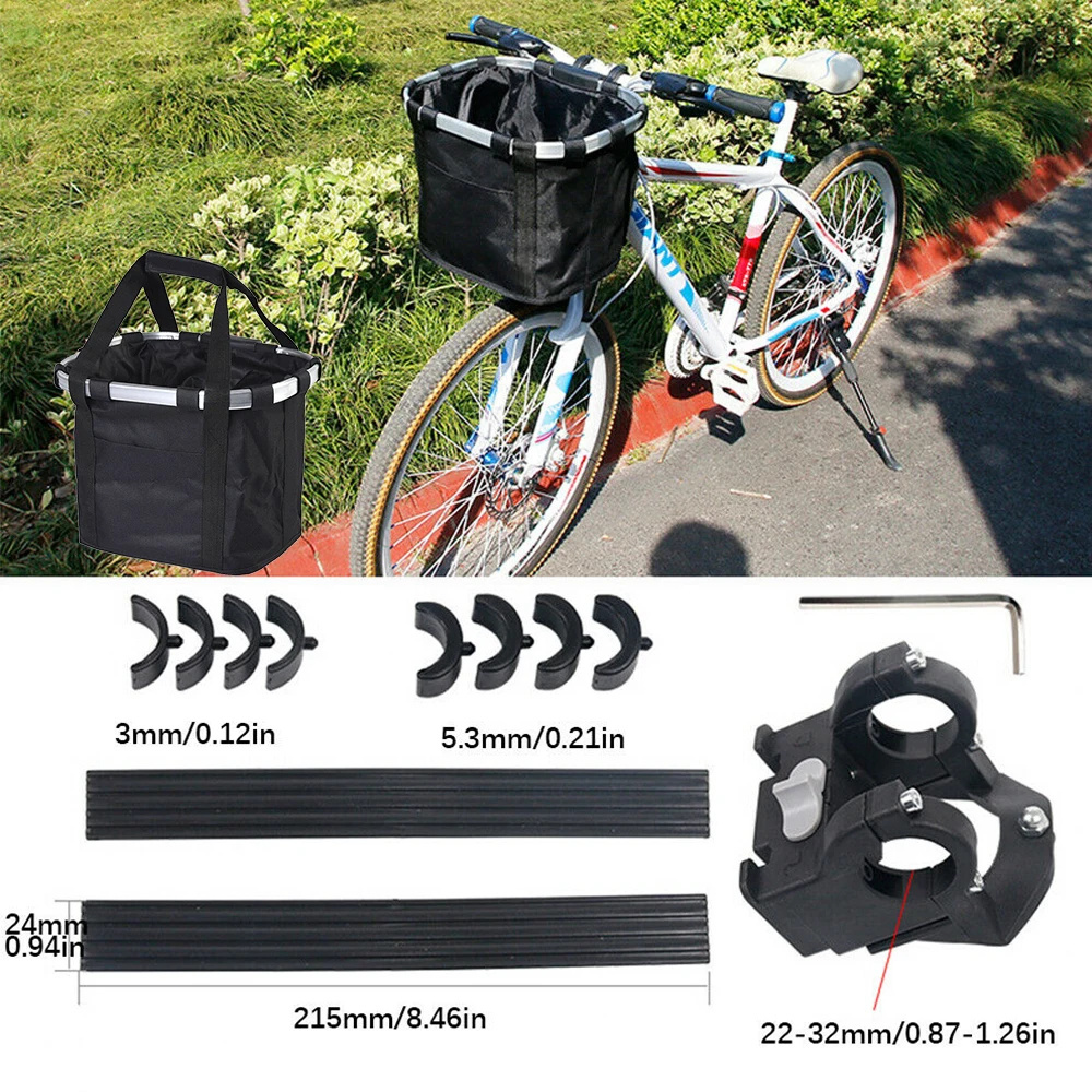 Detachable Foldable Bike Front Basket Portable Mountainous Bicycle Basket Pet Carrying Bag Bicycle Accessories