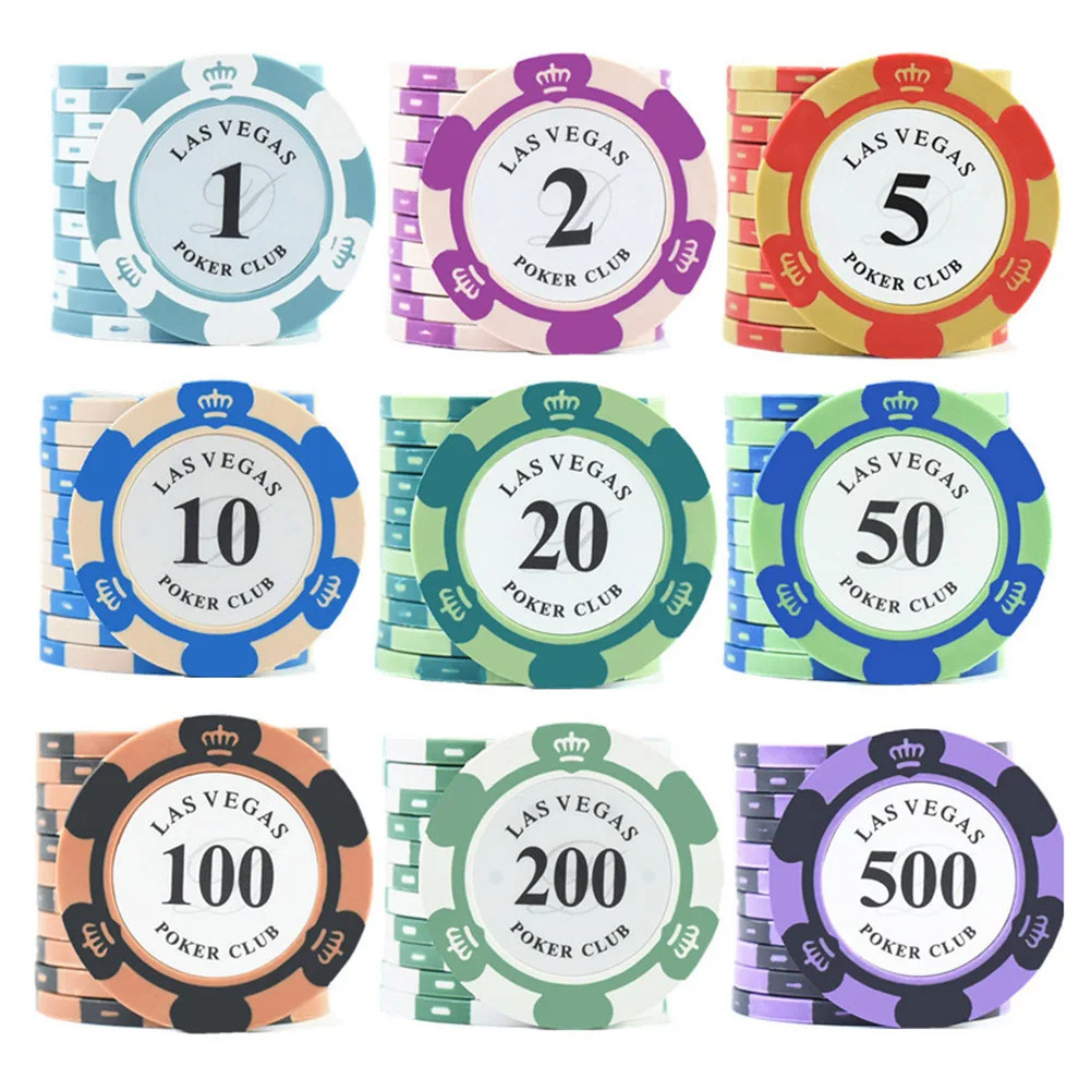 1pc Poker Chips 14g Casino Coins Multi-denomination Game Chips for Casinos Chips Party Entertainment