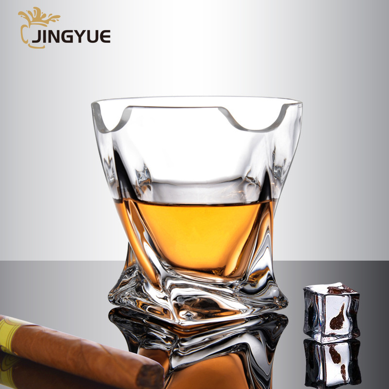 300ml 10oz Cigar Glasses Wholesale Unique Custom Old Fashioned Crystal Whiskey Tasting Glass With Cigar Holder