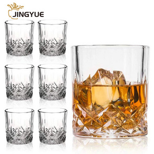 Engraved Glass RTS 300ml 10oz Custom Logo Personalized Lead Free Crystal Whiskey Rocks Glasses in Stock