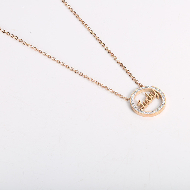 2024 Mother's Day Letter Lucky Necklace Delta Sigma Theta Jewelry Rose Gold Plate Necklace for Women