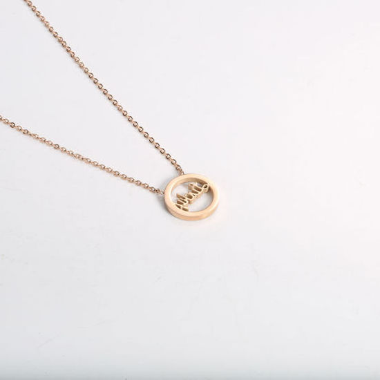 2024 Mother's Day Letter Lucky Necklace Delta Sigma Theta Jewelry Rose Gold Plate Necklace for Women