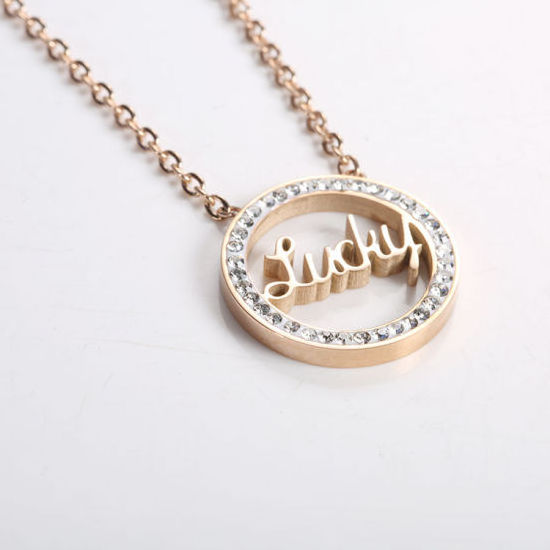 2024 Mother's Day Letter Lucky Necklace Delta Sigma Theta Jewelry Rose Gold Plate Necklace for Women