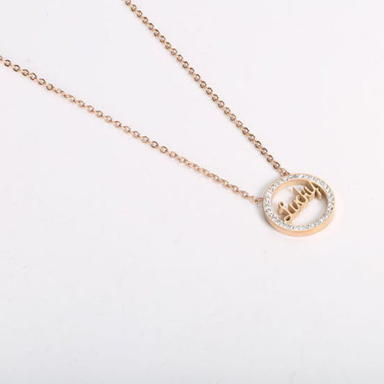 2024 Mother's Day Letter Lucky Necklace Delta Sigma Theta Jewelry Rose Gold Plate Necklace for Women