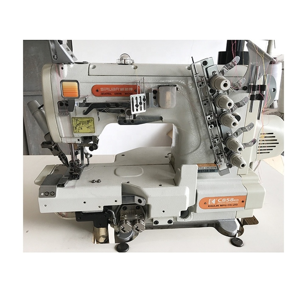 siruba 858 flat-bed/Interlock used Industrial Sewing Machine Fresh Clear Good Conditional automatic heavy duty Sewing Machine