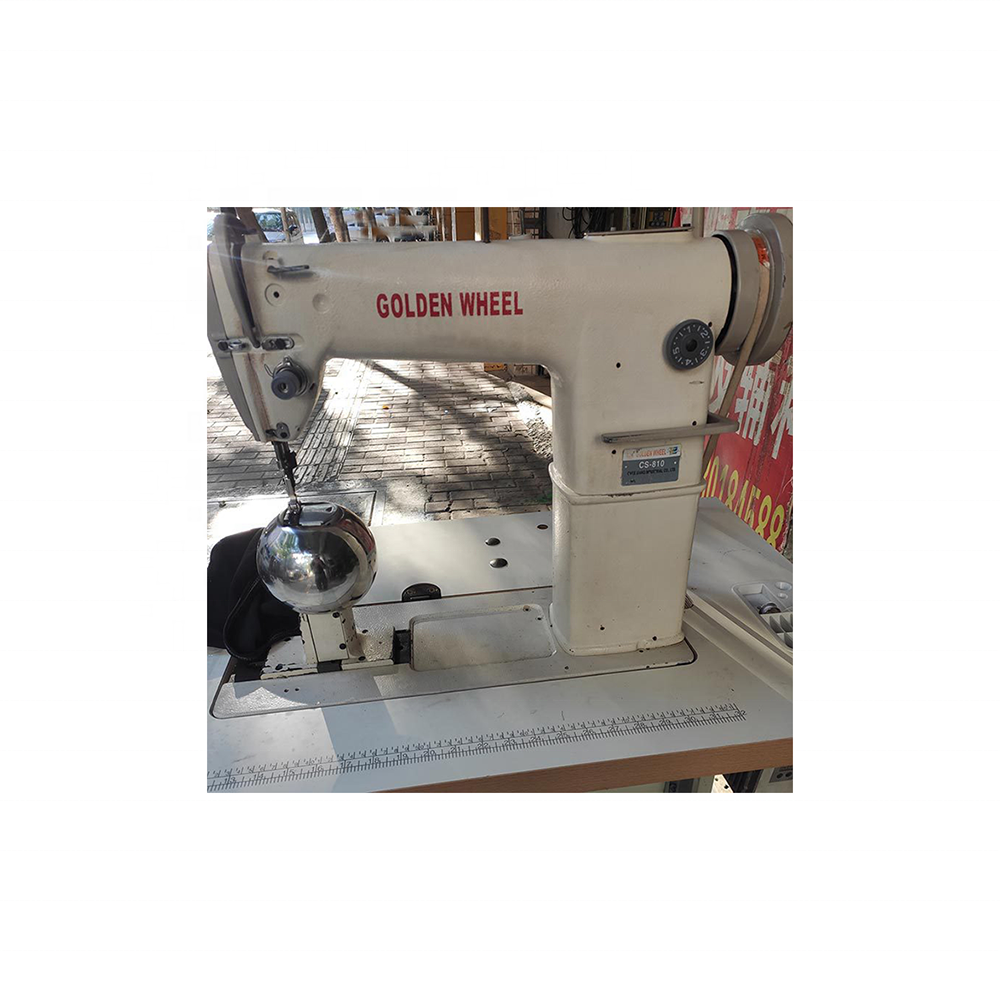 Second hand taiwan golden wheel 810 used single needle post-bed sewing machine wig machine sewing with stand