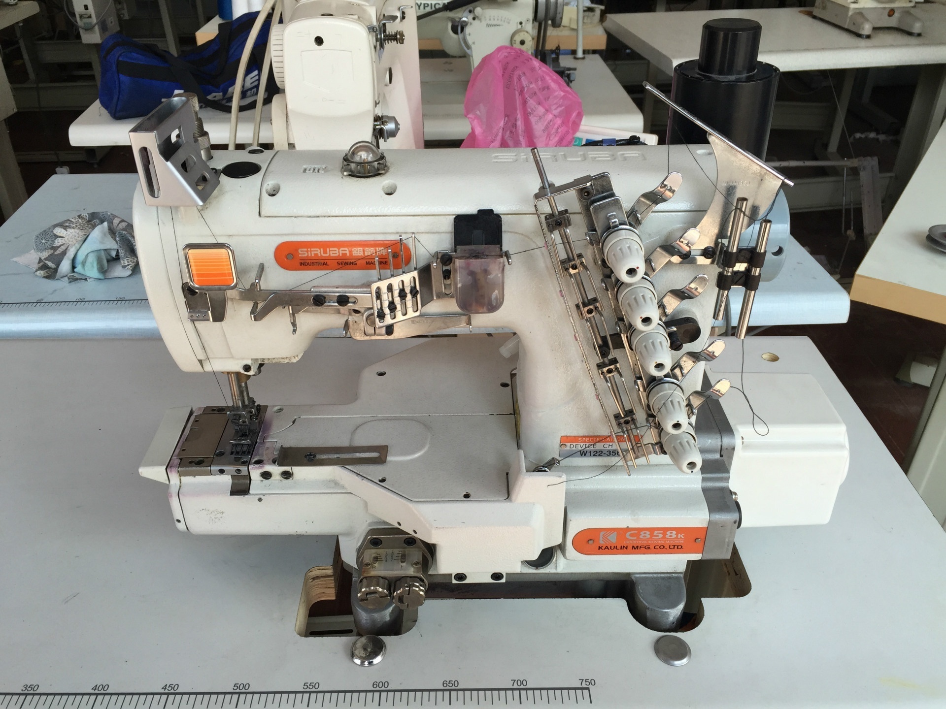 siruba 858 flat-bed/Interlock used Industrial Sewing Machine Fresh Clear Good Conditional automatic heavy duty Sewing Machine