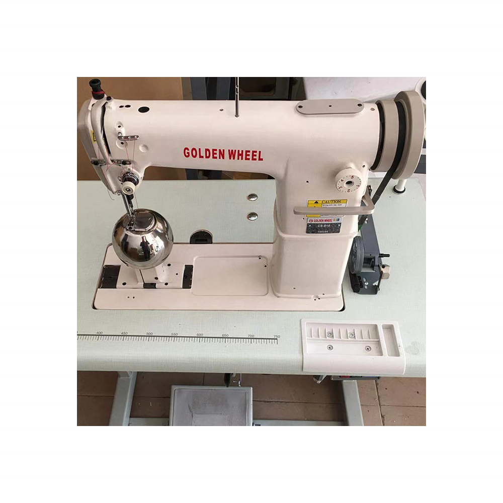 Second hand taiwan golden wheel 810 used single needle post-bed sewing machine wig machine sewing with stand