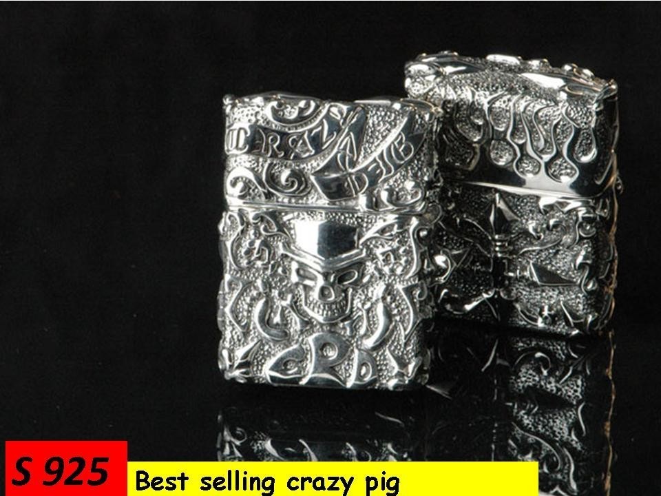 Design and processing Copper lighters, crazy pig lighters, lighter flame cross