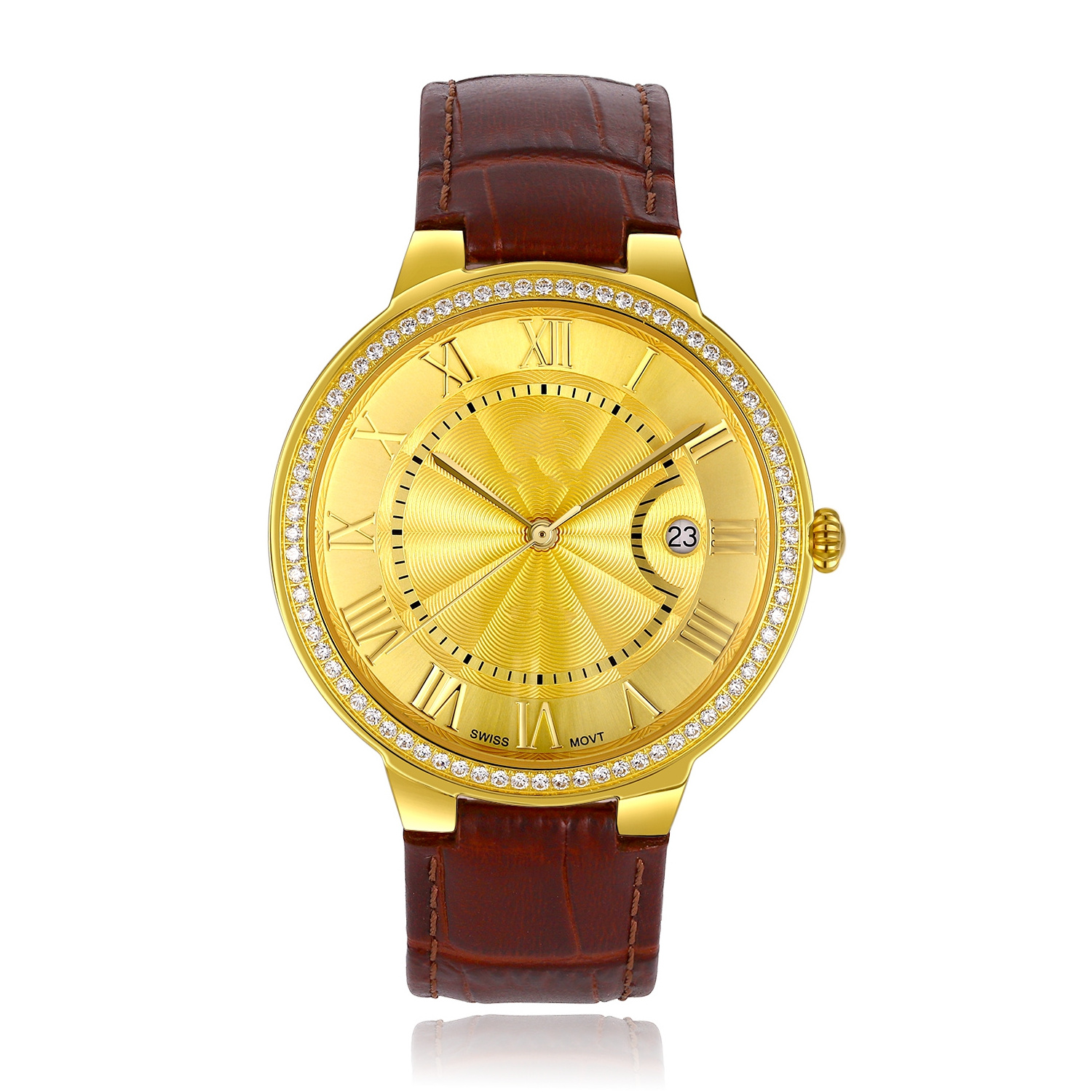 The latest nano-clad gold watch customization Gold-clad steel watch design and manufacture that does not change color Watch mold