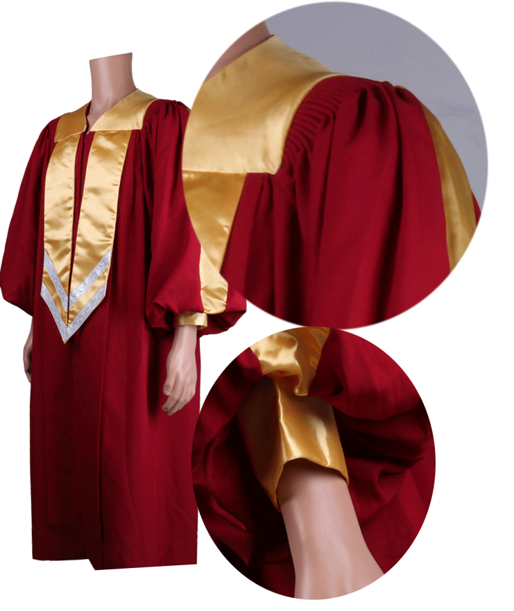 Promotion Low-cost Wholesale Choir Robe Church Gown Custom Clergy Choir Robes with Church Stole