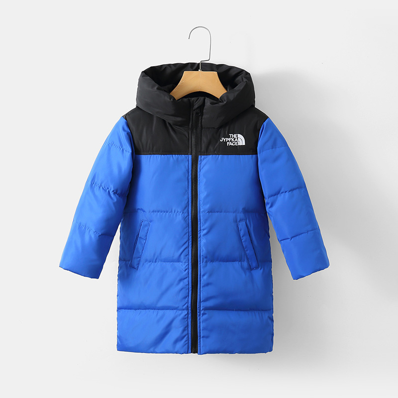 Unisex Color Blocking Kids Down Padding Jackets Winter Children Thicken Warm Outwear Cotton Coat