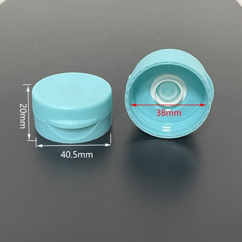 Custom Color Plastic Bottle Caps 38mm 400 Flip Top Cap with Silicone valve Food grade screw lid closure For Bottles