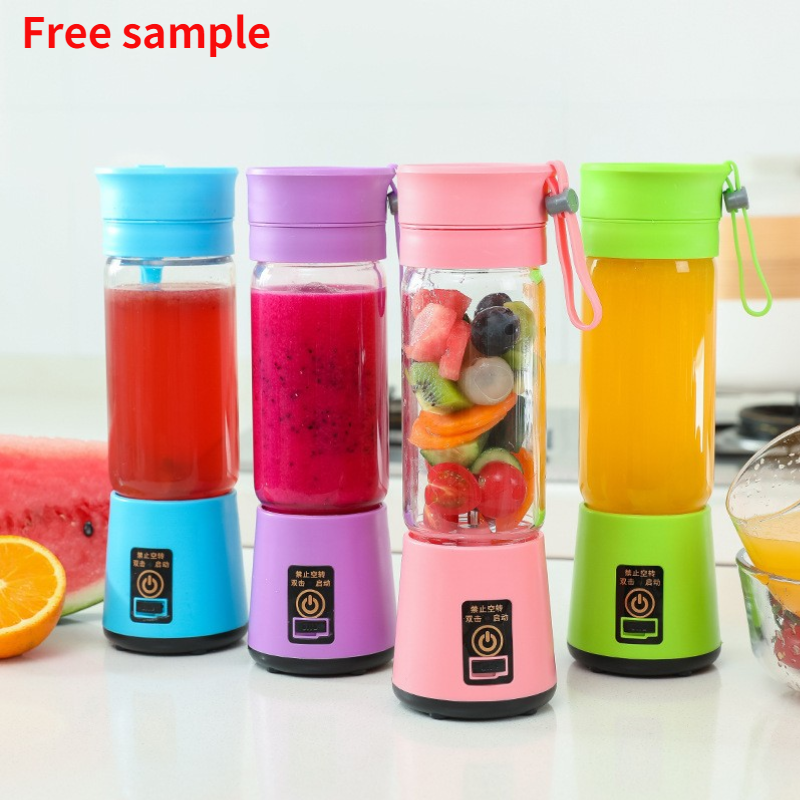 In stock Portable Blender Household Fruit Mixer Six Blades in 3D 380ml USB Juicer Cup