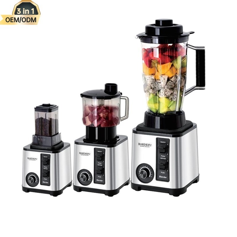 Supporting sample High Quality Machine 9500W 3L 3 in 1 Heavy Duty Stainless Steel Chopper Blender Food Blender 3 in 1