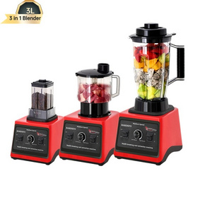 Stainless steel 3 in 1 9500w kitchen appliances heavy duty commercial mixer smoothie juicer food processor blender