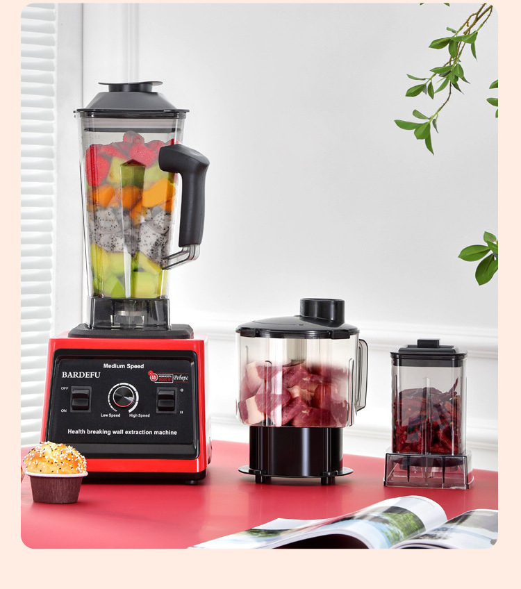 OEM/ODM New Fresh Fruit Juice Blender Kitchen Heavy Duty  9500w Commercial Electric Mixer 3 in 1 Blender Machine