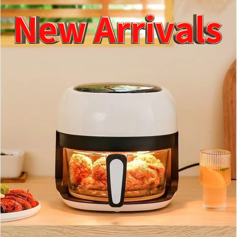 Home Appliances White Smart Touch Screen Toaster visual 1200W 4.5L Air Fryer with Visualization