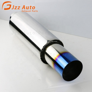 JZZ auto parts china imported exhaust pipe 2.5" single exhaust muffler for universal car system