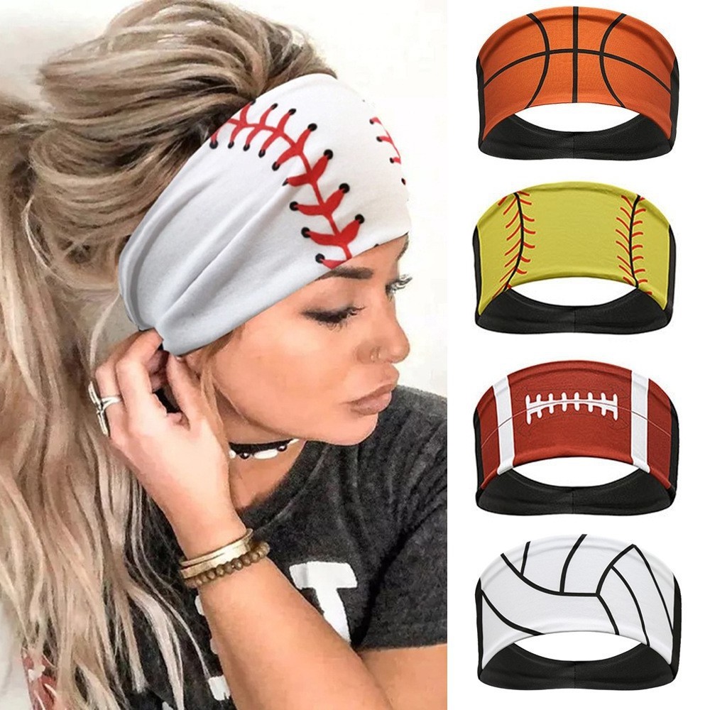 Men Sports Headband Hair Accessories Breathable Elastic Sweatband Football Softball Basketball Baseball Headband For Women