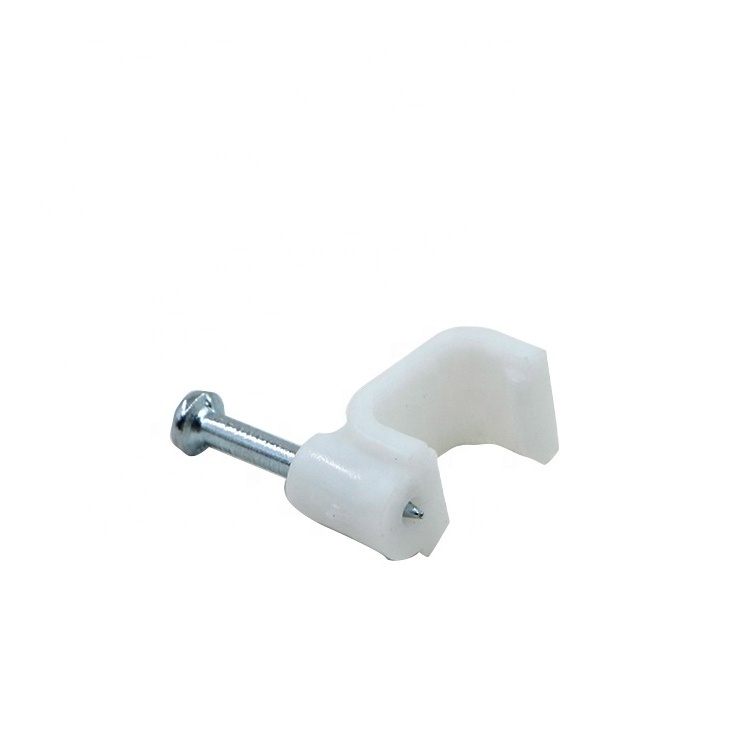 JINH Circle Type PE Material Electric Wire Nail Cable Clip