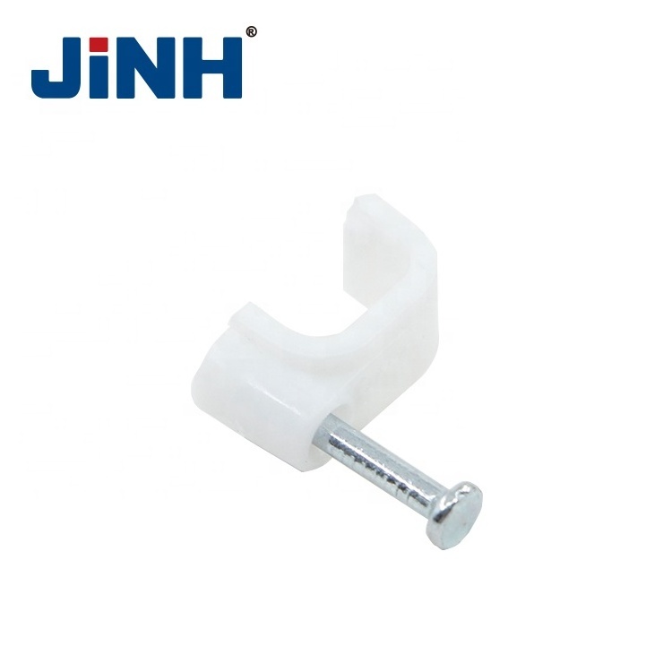 JINH Circle Type PE Material Electric Wire Nail Cable Clip