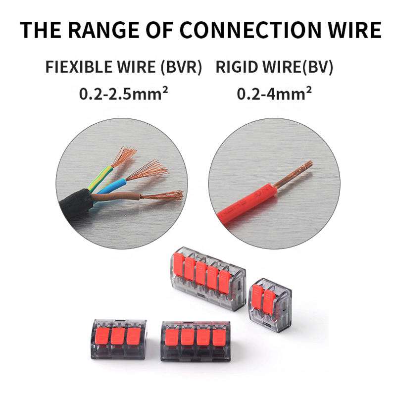 New Item Push in Quick Splice Spring Cable Lever 32A/450V Reusable Electrical Fast Compact Wire Connector