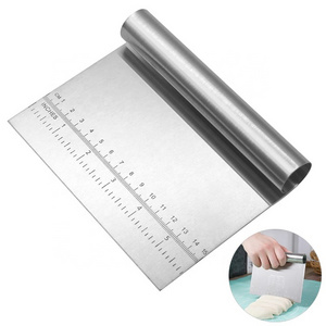 JHY Hot-sale Stainless Steel Pastry Bench Scrapers Chopper For  Pizza and Dough Cutter