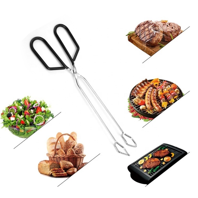 JHY Hot-sale Stainless Steel Commercial Kitchen Barbecue BBQ Grill Fire Tongs