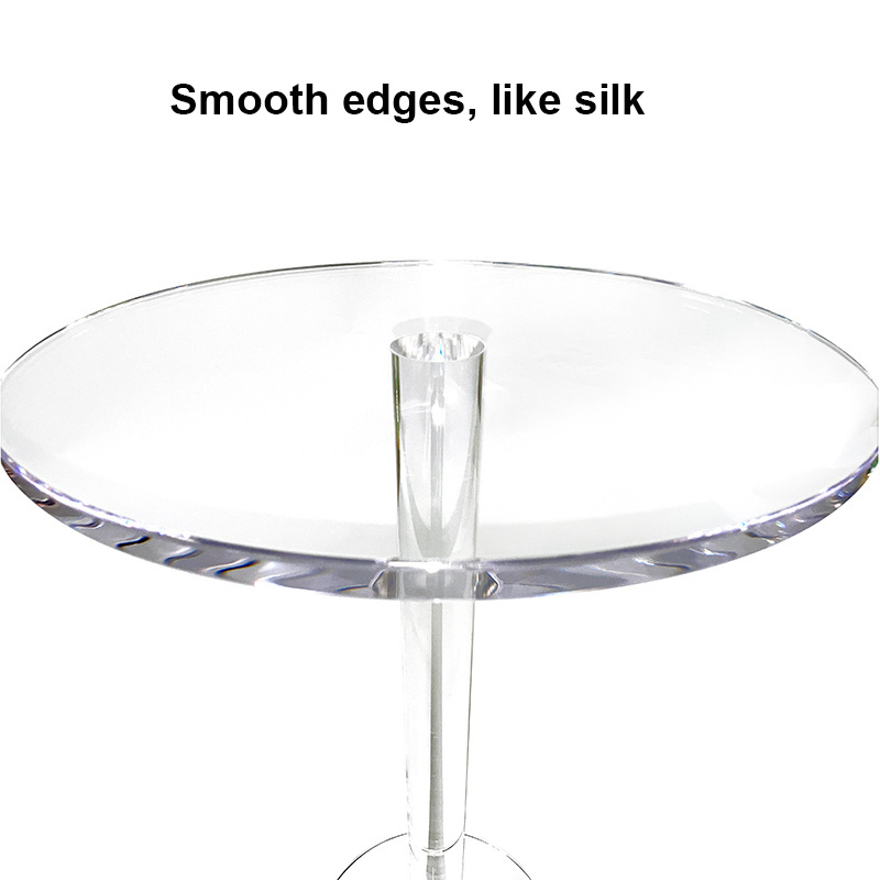 Customized Small Tea Table Small Apartment Coffee Table Transparent Round Table Outdoor Acrylic Teapoy