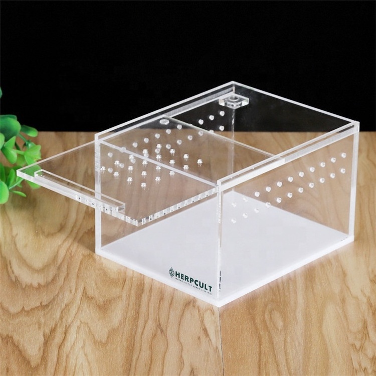 Acrylic Combination Breeding Box for Spider Scorpion Snake reptile Pet Tank Insect Carrier Transparent