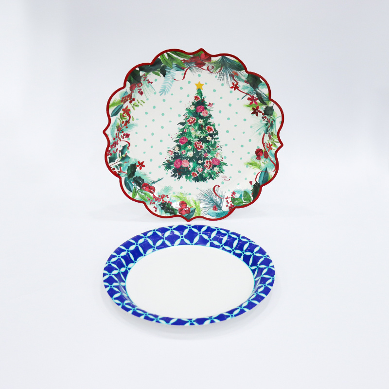 7-inch disposable cake paper plate Picnic plate Holiday party custom patterns