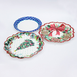 7-inch disposable cake paper plate Picnic plate Holiday party custom patterns