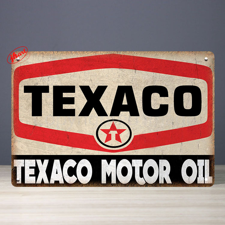 Gas Motor Oil Antique Tin Signs Vintage Metal Sign Garage Man Cave Bar Car Retro Metal Poster Route 66 Metal Signs