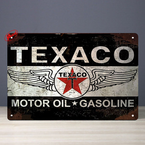 Gas Motor Oil Antique Tin Signs Vintage Metal Sign Garage Man Cave Bar Car Retro Metal Poster Route 66 Metal Signs