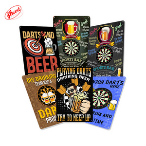 20X30CM Tin Plate Vintage Wall Decoration Custom Darts  Metal Sign Man Cave Metal Sign Board