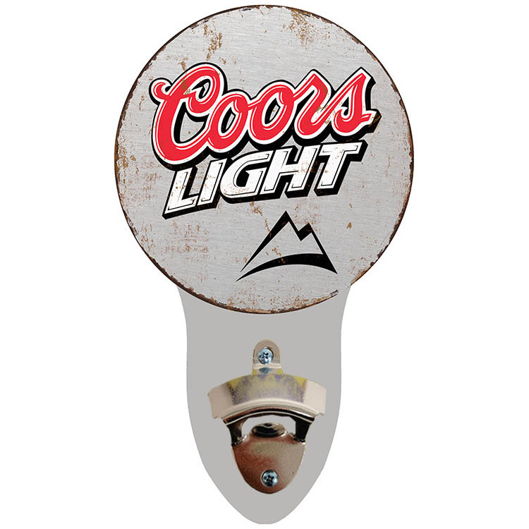 COORS LIGHT Wood Bottle Opener Sign Bar Club PUB Man Cave Wall Decor GASOLINE&MOTOR OIL Rustic beer opener Custom Wholesale