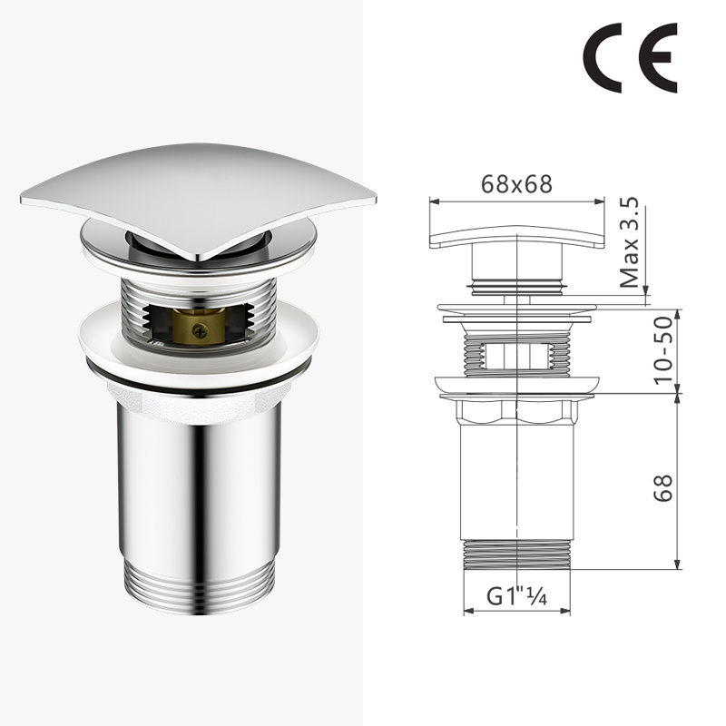 Jinhaoli waste basin 68mm pop up drain G1