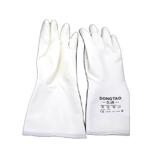 cheap price oil resistant nitrile gloves White Flock Lined nitrile gloves manufacturer  for industrial