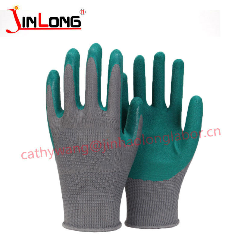 high quality 13 pin latex Tyre rubber coated Latex foam safety gloves for Garden Construction