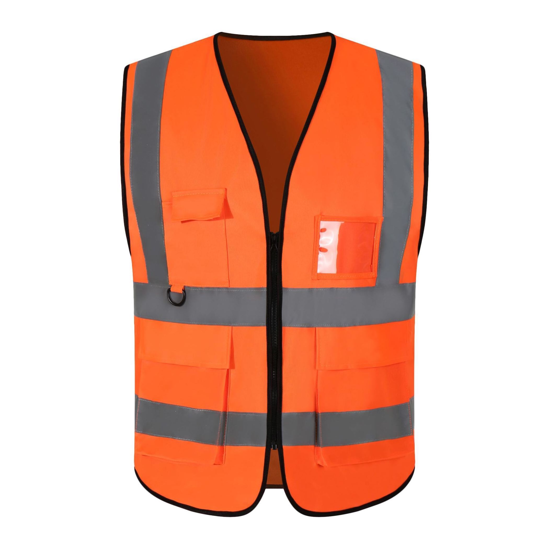 Vests reflective safety vest fluorescent multi-pocket reflective clothing